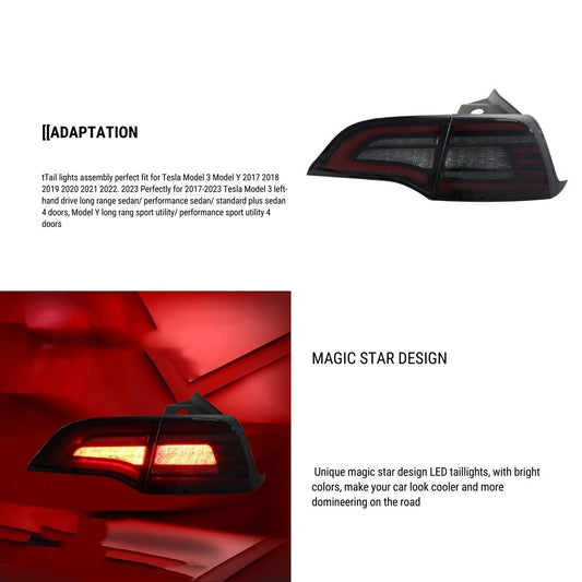 Rear Tail Light for Tesla Model 3 / Model Y 2017-2023