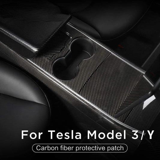 Real Carbon Fiber Center Control Panel suitable for Tesla Model 3/Y 2018-2020