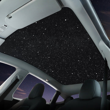 Starry Sky Sunroof Sunshade With Silver Coated Cloth for Tesla Model Y 2020-2023