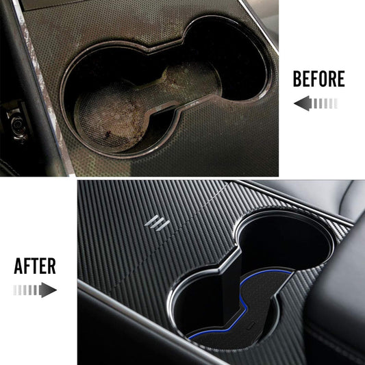 Non-Slip Gate Slot Mats Door Pad Center Console Mat Cup Holder suitable for 2017-2020 Tesla Model 3