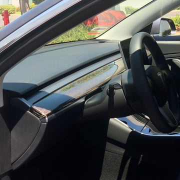 TESERY Tesla Model 3 / Y Dashboard Cover - Carbon Fiber Interior Mods  (Not suitable for US Model Y after June 2023)