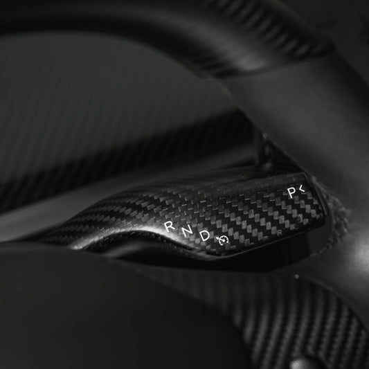 Model 3 / Y Turn Signal Wiper Stalk Covers - Carbon Fiber Interior Mods