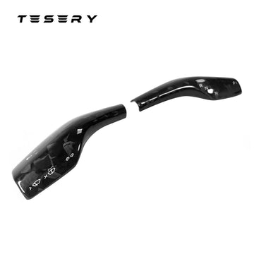 Model 3 / Y Turn Signal Wiper Stalk Covers - Forged Carbon Fiber