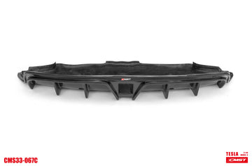 TESERY×CMST Carbon Fiber Rear Diffuser Ver.4 with tow hook access for Tesla Model 3