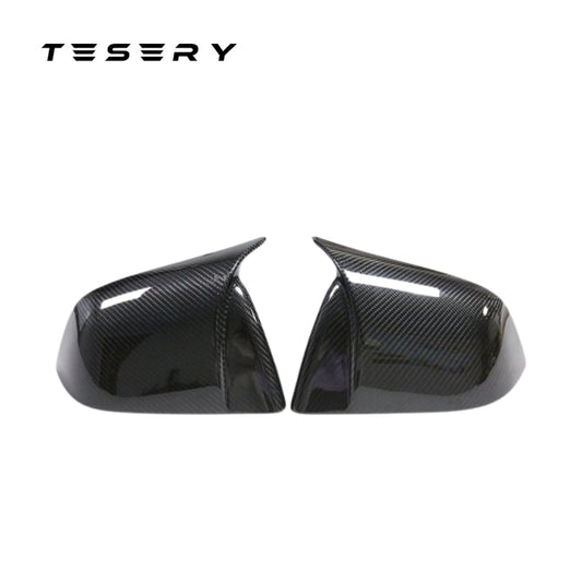 TESERY Mirror Cap for Tesla Model 3 / Y ( Sporty Style ) - Carbon Fiber Exterior Mods