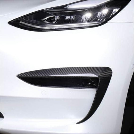 TESERY Tesla Model 3 Fog Light Trim - Carbon Fiber Exterior Mods