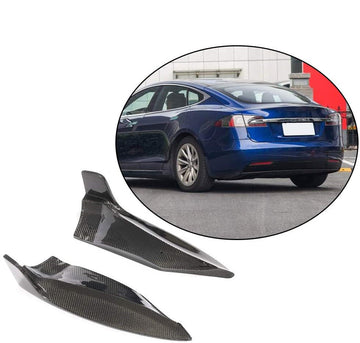 REAL Carbon fiber Rear Bumper Skirt Lip Splitter Type-B suitable for Tesla Model S 2016-2020