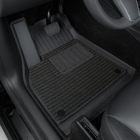 TESERY TPE+Menes Double Layer Floor Mats for Model 3 & Model Y 2021-2023