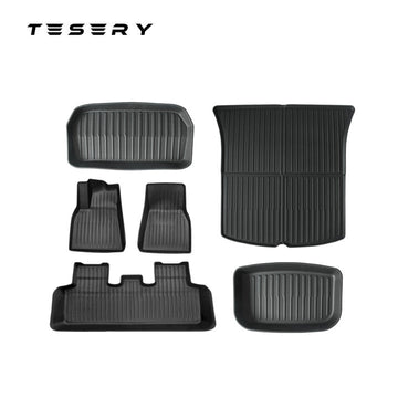 TESERY TPE All Weather Floor Mats for Tesla Model Y 2020-2023 Model 3 2021-2023