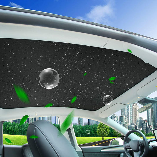 Starry Sky Sunroof Sunshade With Silver Coated Cloth for Tesla Model Y 2020-2023